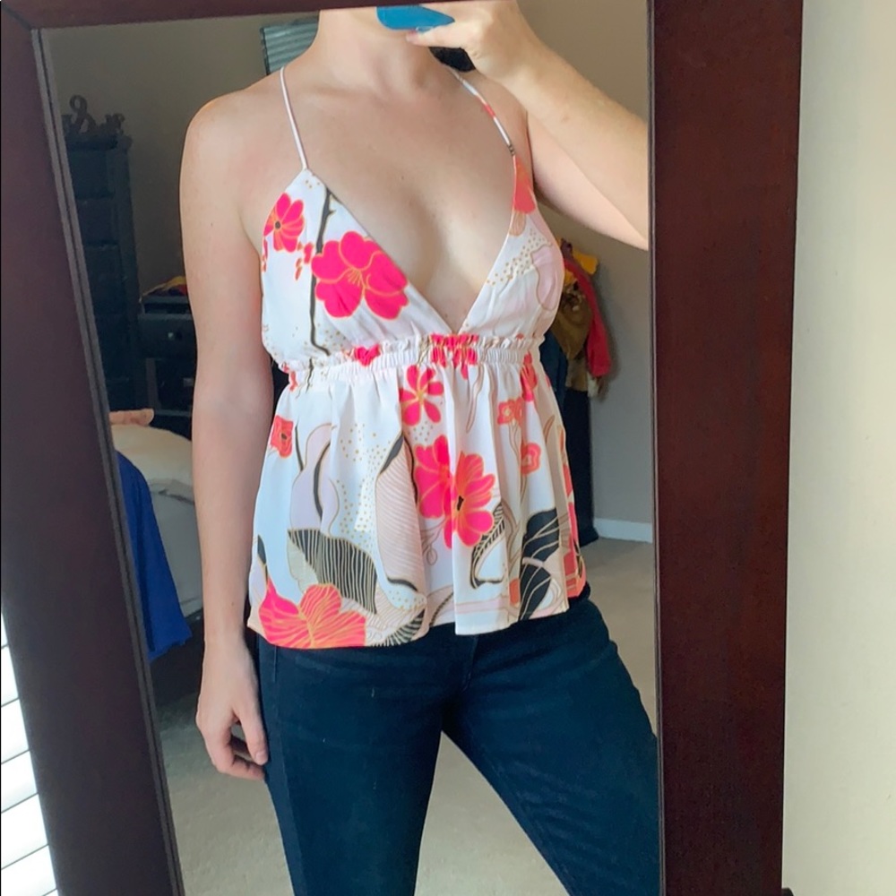Floral flirty cami